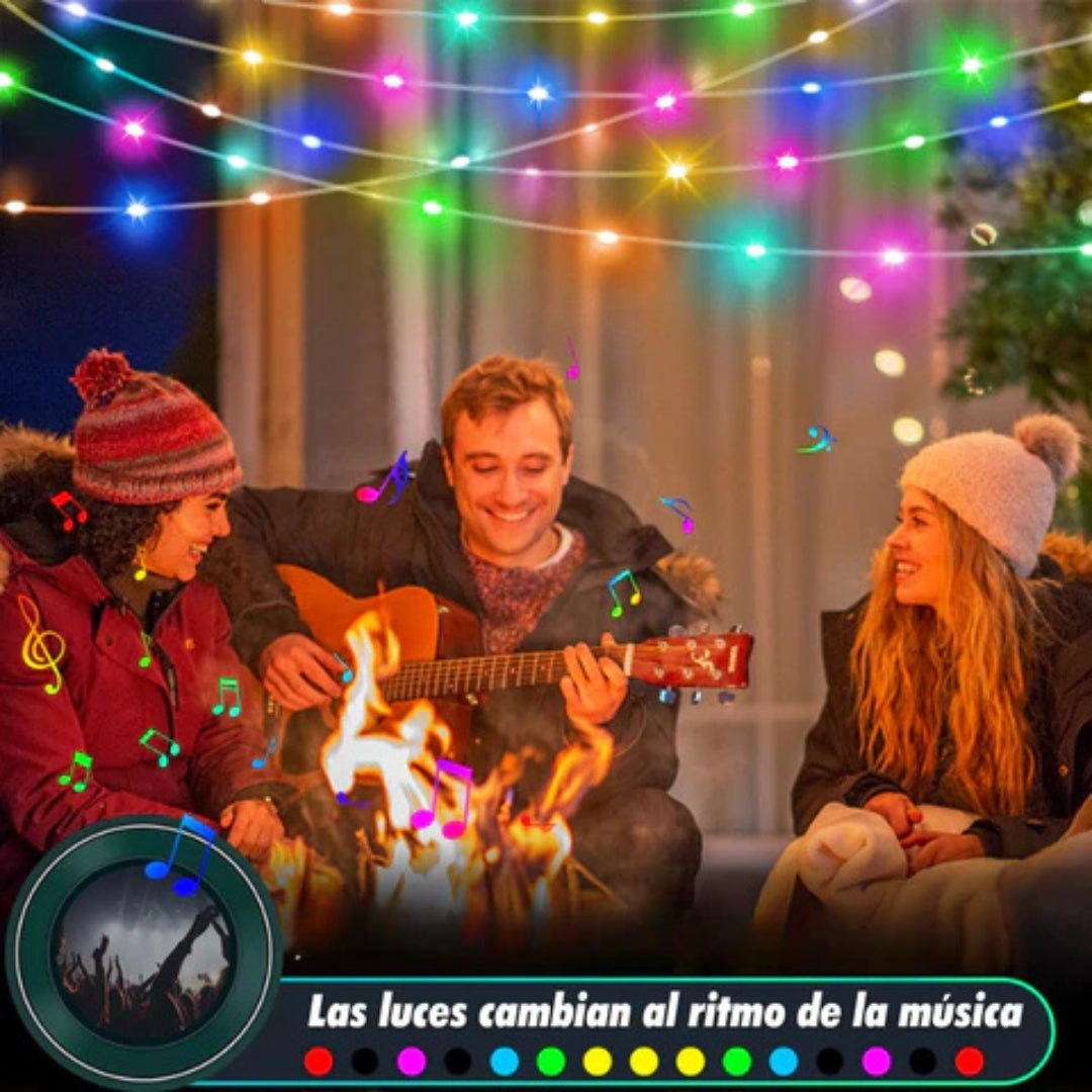 🎄LUCES NAVIDEÑAS LED RGB SMART🎄con Bluetooth - A prueba de agua - 10 METROS