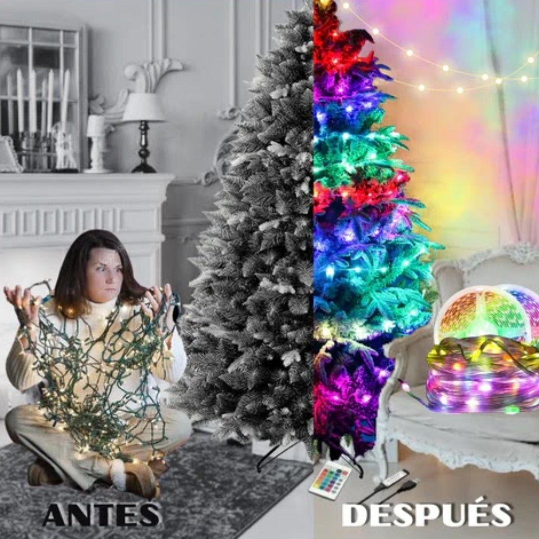 🎄LUCES NAVIDEÑAS LED RGB SMART🎄con Bluetooth - A prueba de agua - 10 METROS